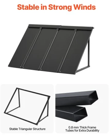 Koduva VEVOR fiksuota metalinė stogelio markizė 44 x 24 col., langams ir durims