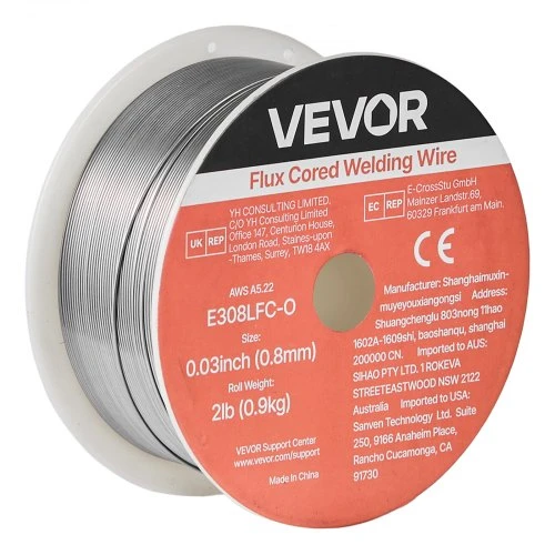 Koduva VEVOR flux core MIG suvirinimo viela E308LFC-O, 0,8 mm, 0,9kg
