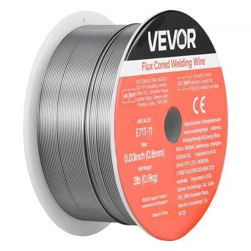 Koduva VEVOR flux core MIG suvirinimo viela E71T-11, 0,8 mm, 0,9kg