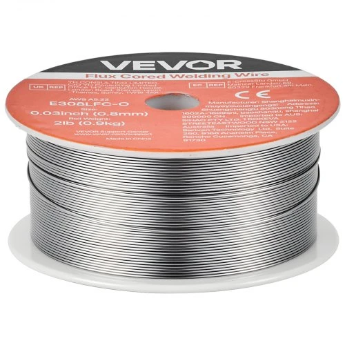 Koduva VEVOR flux core MIG suvirinimo viela E308LFC-O, 0,8 mm, 0,9kg