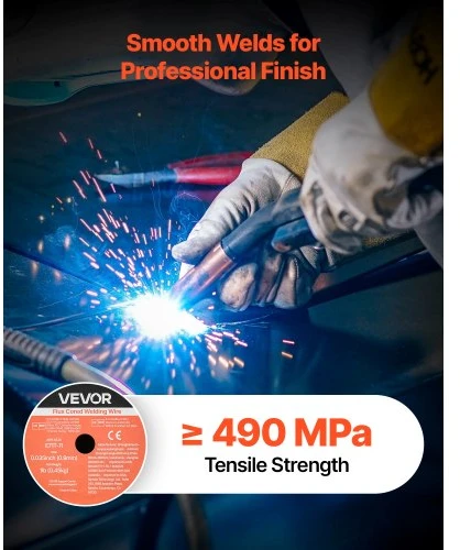 Koduva VEVOR flux core MIG suvirinimo viela E71T-11, 0,9 mm, 0,45 kg, 3 ritės