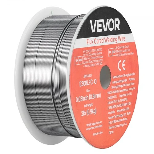 Koduva VEVOR flux core MIG suvirinimo viela E308LFC-O, 0,8 mm, 0,9kg
