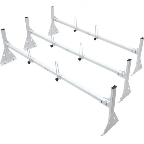 VEVOR Furgono stogo kopėčių laikiklis, 3 skersiniai, legiruotas plienas, 340 kg, 143-156 cm