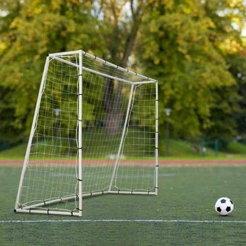 Koduva VEVOR futbolo atmušimo treniruoklis, 8 x 6 pėdų, geležinis, su dvipusiu tinklu ir vartais