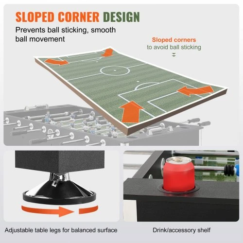 VEVOR Futbolo stalas, 140 cm, modelis SUO-5529L