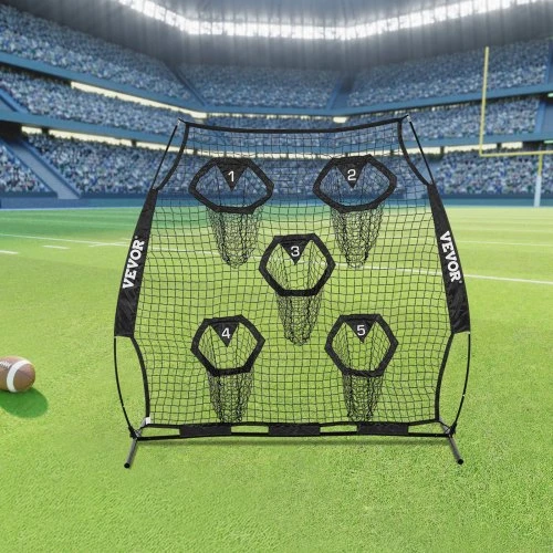 VEVOR Futbolo treniruočių metimo tinklas, 1828,8 x 1828,8 mm, su 5 taikiniais
