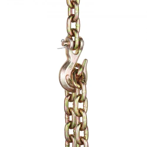 VEVOR G80 transportavimo grandinė, 5/16" x 14,2 pėdų, su „clevis“ kabliais