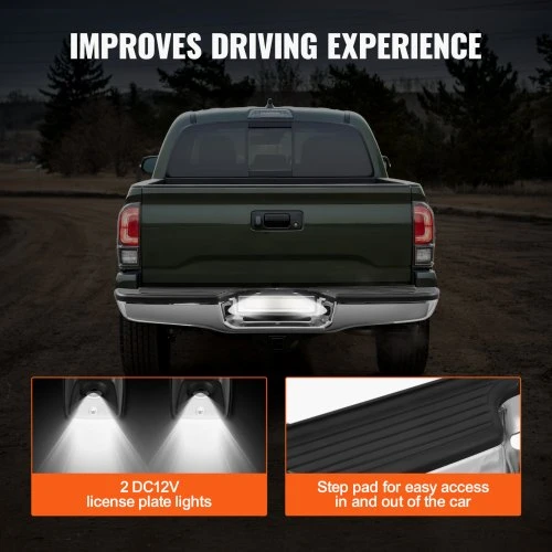 VEVOR Galinis laiptinis bamperis 1995-2004 Toyota Tacoma, chromuotas plienas