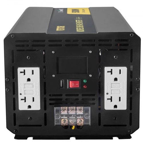Koduva VEVOR galios keitiklis, modifikuota sinusoidė, 5000W, DC 12V į AC 110V, LCD