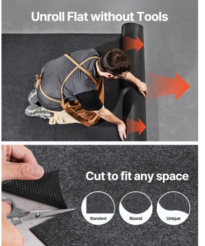 VEVOR Garažo grindų kilimėlis po automobiliu, neslystantis, 2 x 2,6 m