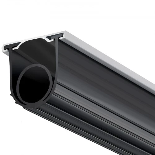 VEVOR Garažo vartų apatinė sandarinimo juosta, U + O formos, 4,88 m, 8 mm, juoda