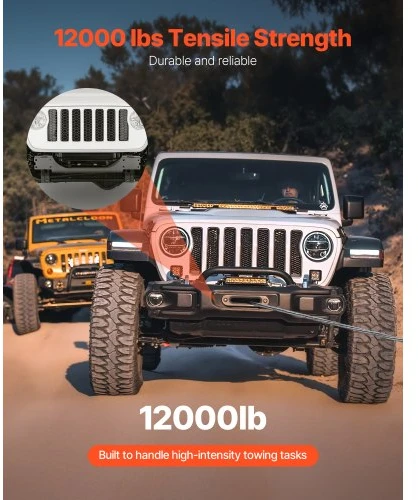 VEVOR Gervės laikiklis, 12000 lbs / 5443 kg, Jeep Wrangler JL/JLU ir Gladiator JT (2018–2023), juodas