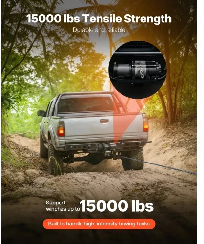 VEVOR Gervės laikiklis, 15000 lbs / 6803 kg, 50,8 mm imtuvas, 2 tvirtinimo angos, juodas
