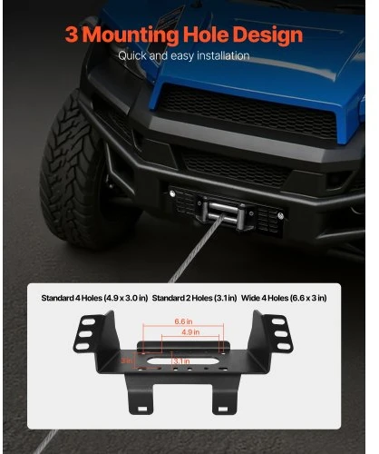VEVOR Gervės laikiklis, 907–1633 kg, skirtas Polaris Ranger 2010–2021