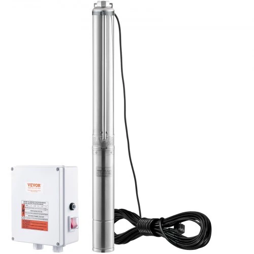 VEVOR Giluminis panardinamas siurblys 2200W 230V, 9.8 m³/h, 144 m, nerūdijančio plieno, 19.4 m laidas, 4SDM6/20