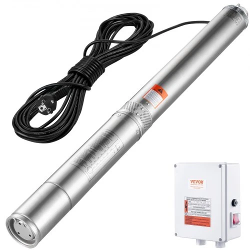 VEVOR Giluminis panardinamas siurblys 2200W 230V, 9.8 m³/h, 144 m, nerūdijančio plieno, 19.4 m laidas, 4SDM6/20