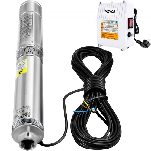 VEVOR Giluminis panardinamasis siurblys 1100 W, 230 V, 190 l/min, 57 m, 10,2 cm, nerūdijantis plienas