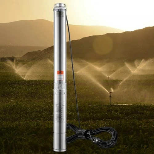 VEVOR Giluminis panardinamasis siurblys 1100 W 230 V, 7.1 m³/h, 105 m, 19.4 m kabelis, nerūdijantis plienas