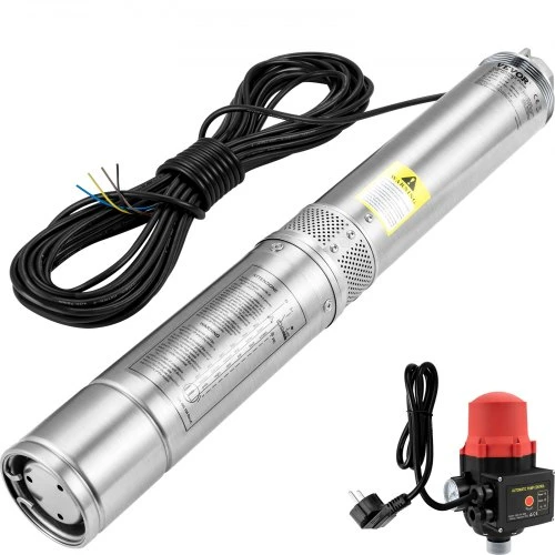 Koduva VEVOR giluminis panardinamasis siurblys 550 W, 230 V/50 Hz, 50 l/min, 89 m, 20 m laidas, 3SDM2/21