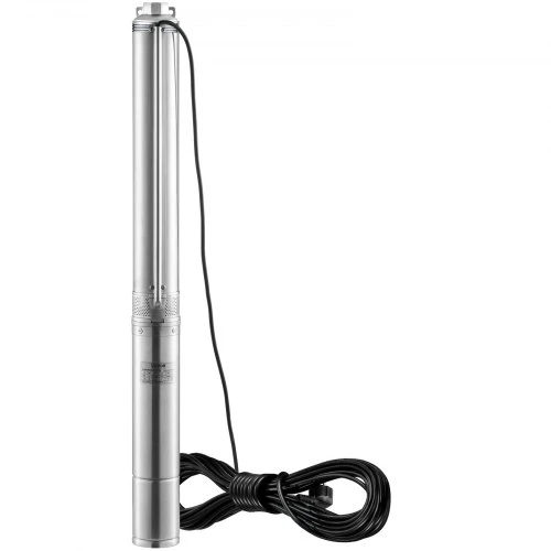 VEVOR Giluminis panardinamasis siurblys 1100 W 230 V, 7.1 m³/h, 105 m, 19.4 m kabelis, nerūdijantis plienas