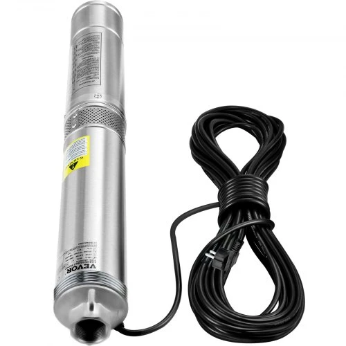 VEVOR Giluminis panardinamasis siurblys 750 W, 230 V/50 Hz, 105 l/min, 62 m, nerūdijančio plieno