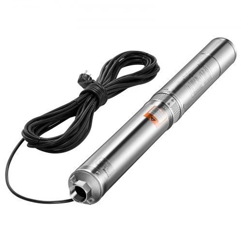 VEVOR Giluminis siurblys 1100 W, 230 V, 100 l/min, 75 m, nerūdijantis plienas, 20 m laidas
