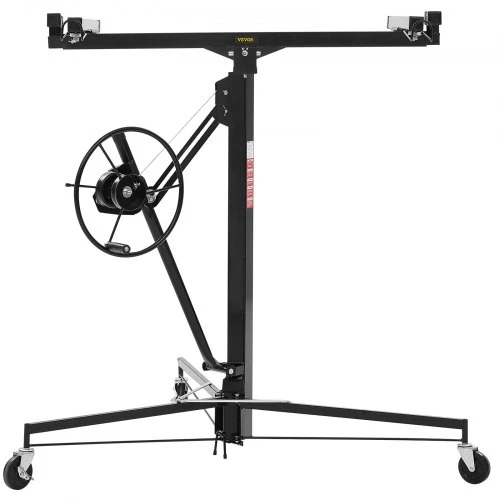 Koduva VEVOR gipskartonio keltuvas 3353 mm, 68 kg, su reguliuojama teleskopine rankena, juodas