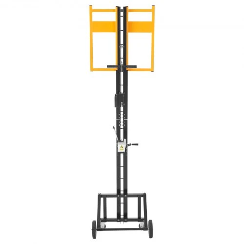 Koduva VEVOR gipso kartono keltuvas, 68 kg, 1219 x 4878 mm, su ratukais, geltonas