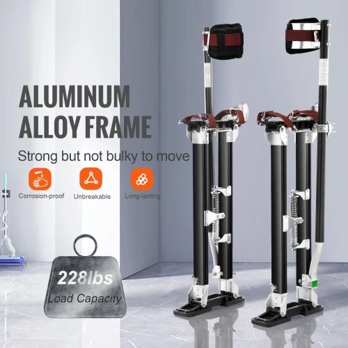 Koduva VEVOR gipso kartono stiliai, aliumininiai, reguliuojami 61–102 cm, juodi