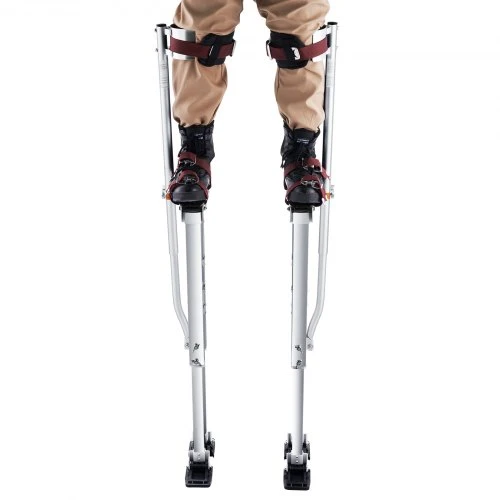 Koduva VEVOR gipso kartono stilts, reguliuojami 91,4–127 cm aliumininiai su apsauginiais kelių įtvarais, sidabriniai