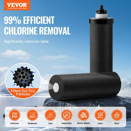 Koduva VEVOR gravitacinė vandens filtravimo sistema, 8,5 l, 304 nerūdijantis plienas, k8626