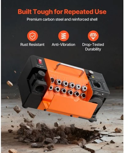 Koduva VEVOR grąžtų galąstuvas MR-13B, 3–15 mm, 95°–135°, 4600 aps./min., 13 įvorės