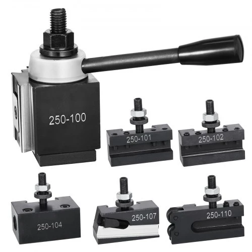 Koduva VEVOR greito keitimo įrankių laikiklio rinkinys, 6 vnt., 45# plienas, 64,5 x 64,5 x 76,2 mm
