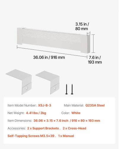 VEVOR Grindinio šildytuvo dangtis, Basic Series, 916 mm, baltas