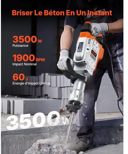 VEVOR Griovimo perforatorius JH-65, 3500 W, 60 J