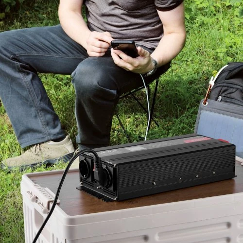 Koduva VEVOR grynos sinusoidės keitiklis, 2000 W, DC 12 V į AC 230 V, SGPE-2000W