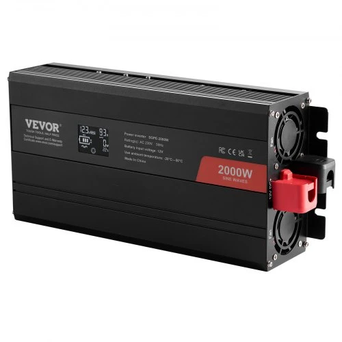 Koduva VEVOR grynos sinusoidės keitiklis, 2000 W, DC 12 V į AC 230 V, SGPE-2000W