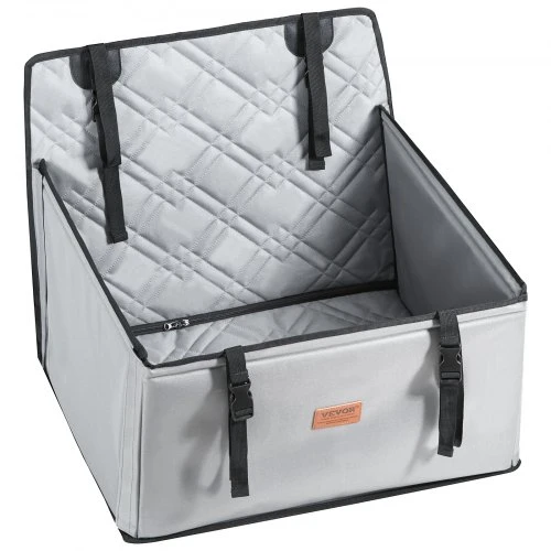 VEVOR Gyvūno automobilinė kėdutė šunims, pilka, 61 x 61 x 36 cm, iki 18 kg