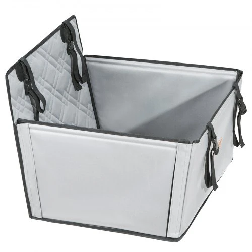 VEVOR Gyvūno automobilinė kėdutė šunims, pilka, 61 x 61 x 36 cm, iki 18 kg