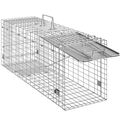 Koduva VEVOR gyvūnų gaudyklė-narvas 79 x 25 x 30,5 cm, sulankstoma, iš cinkuotos geležies, su rankena