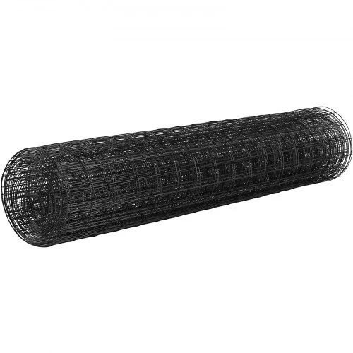 VEVOR Hardware cloth vielos tinklo ritinys, 910 x 15240 mm, 16 gauge, cinkuotas su juoda vinilo danga