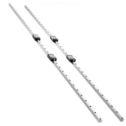 VEVOR HGR20 linijinių kreipiančiųjų rinkinys, 2 vnt. 2000 mm, 4 guoliniai slankikliai