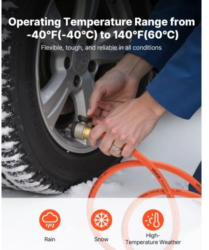 VEVOR Hibridinė oro žarna, 6,35 mm x 76,2 m, 300 PSI, be jungčių