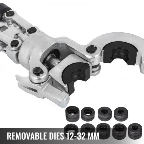 Koduva VEVOR hidraulinės užspaudimo replės 6T, V12-28 mm ir TH16-32 mm
