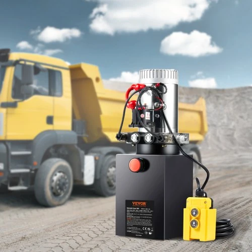 VEVOR Hidraulinis siurblys, 10 kvortų hidraulinis maitinimo blokas, dvigubo veikimo, 12 V DC, 0,91 GPM, 3200 PSI