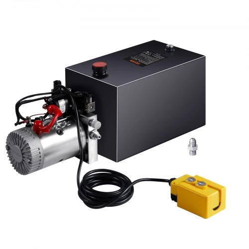 VEVOR Hidraulinis siurblys, 15 kvartų hidraulinis galios blokas, dvigubo veikimo, 12 V, 0,91 GPM, 3200 PSI