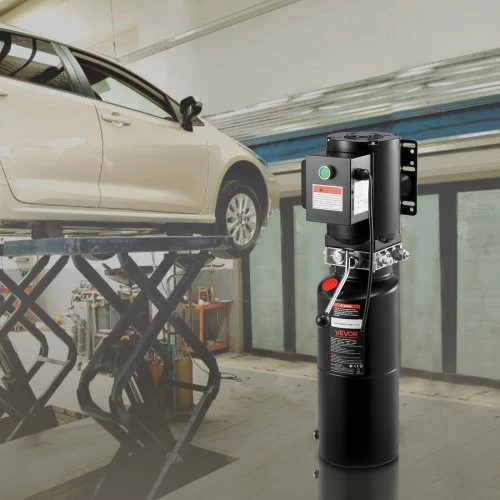 VEVOR Hidraulinis siurblys, AC 220 V, 10 kvarčių, vienpusio veikimo, 6,3 l/min, 22 MPa, juodas