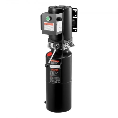 VEVOR Hidraulinis siurblys, AC 220 V, 10 kvarčių, vienpusio veikimo, 6,3 l/min, 22 MPa, juodas