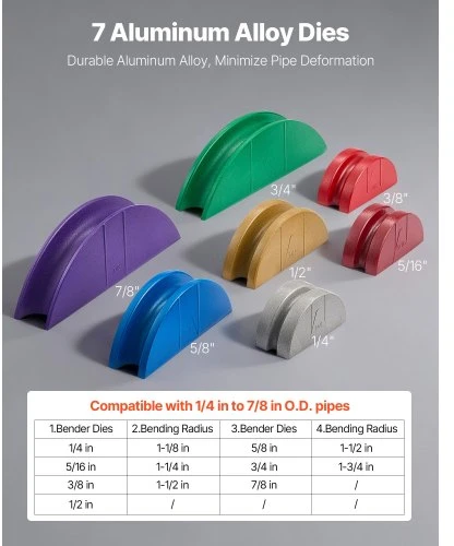 Koduva VEVOR hidraulinis vamzdžių lenktuvas, 6–22 mm, vario vamzdžiams, 90°