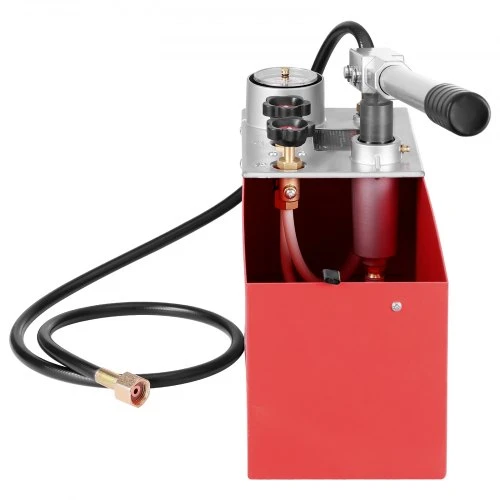 VEVOR Hidrostatinis bandymo siurblys, 25 bar/362 PSI, dvigubo vožtuvo, su manometru, 10 L baku, 1,4 m žarna